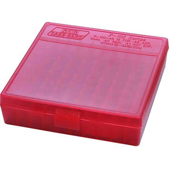 Misc. Accessories MTM Case Gard 38/357 MTM P100329     100RD PSTL BOX 38-357          RED